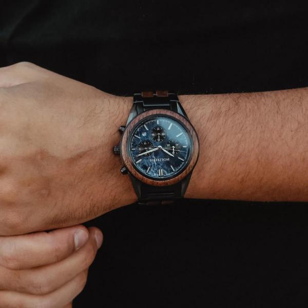 HOLZKERN | Space Dust Night Sky Herren Chronograph